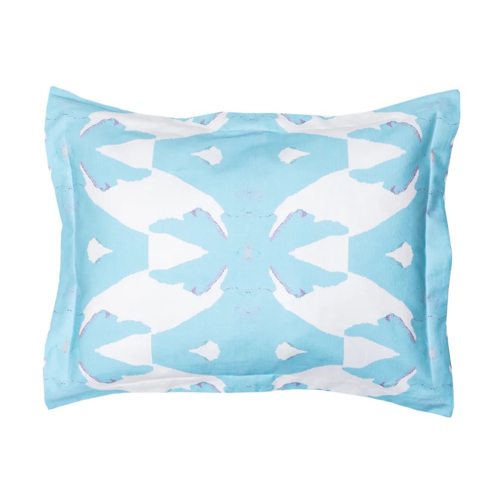 Laura Park Blue Palm Standard Pillow Sham